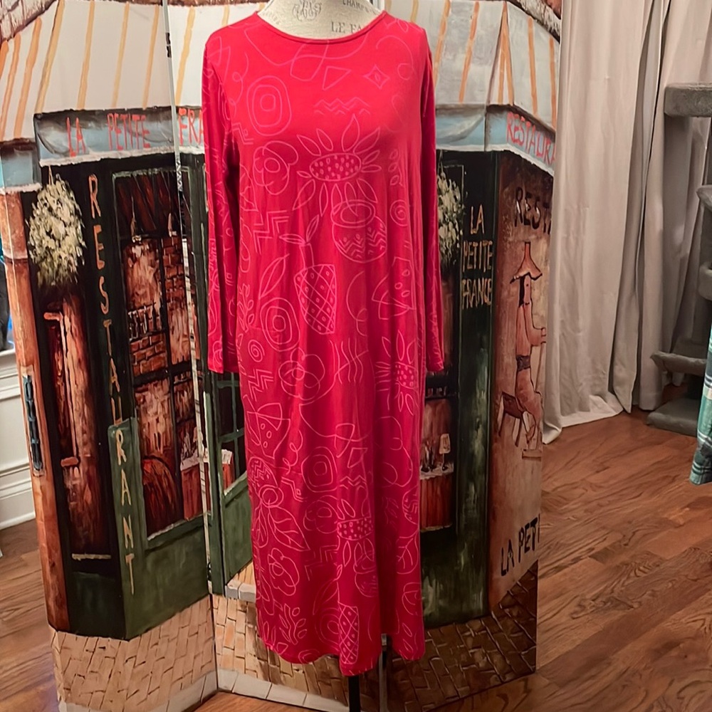 Gudrun Sjoden Contour Jersey Dress, Red, Size Medium